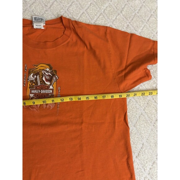 Vintage Harley Davidson 2 Sided Joker Las Vegas Nevada Orange Tee Men’s Size M - Picture 15 of 16